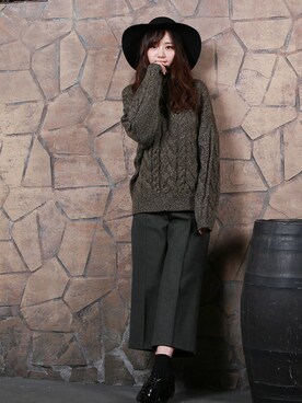 「アイテム（ブーティ）」を使った、kormarchさん（レディース・167cm）の冬コーディネート