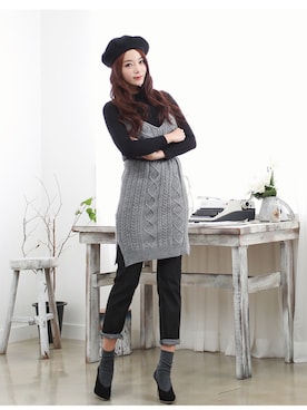 「KORMARCH（コマチ）のアイテム」を使った、kormarchさん（レディース・167cm）の冬コーディネート