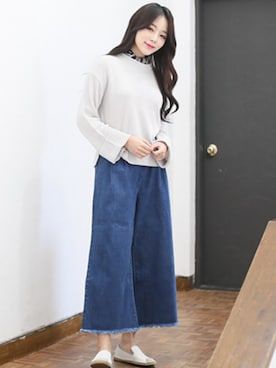 「ガウチョパンツ」｜kormarchさん（レディース・167cm）の冬コーディネート