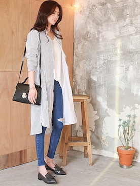 「KORMARCH（コマチ）のアイテム」を使った、kormarchさん（レディース・167cm）の春コーディネート