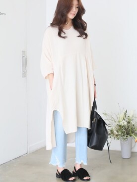 「KORMARCH（コマチ）のアイテム（シャツ/ブラウス）」を使った、kormarchさん（レディース・167cm）の春コーディネート