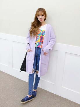 「アイテム（カーディガン/ボレロ、その他）」を使った、kormarchさん（レディース・167cm）の春コーディネート