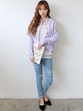 「アイテム（その他アウター、その他）」を使った、kormarchさん（レディース・167cm）の春コーディネート