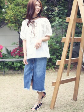 「KORMARCH（コマチ）のアイテム」を使った、kormarchさん（レディース・167cm）の春コーディネート