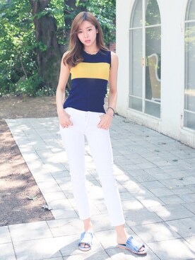 「KORMARCH（コマチ）のアイテム」を使った、kormarchさん（レディース・167cm）の春コーディネート