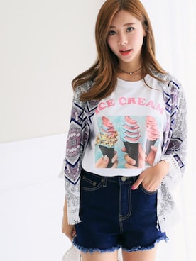 「アイテム（カーディガン/ボレロ、その他）」を使った、kormarchさん（レディース・167cm）の春コーディネート