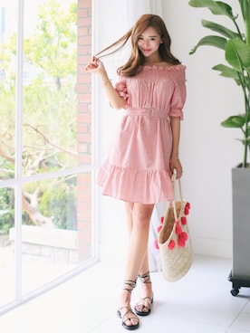 「KORMARCH（コマチ）のアイテム」を使った、kormarchさん（レディース・167cm）の夏コーディネート