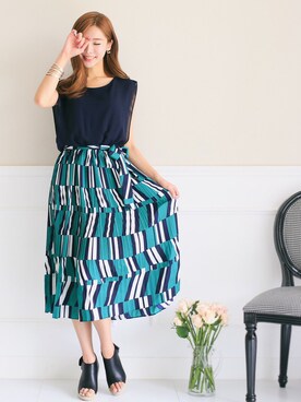 「アイテム（スカート、その他）」を使った、kormarchさん（レディース・167cm）の夏コーディネート