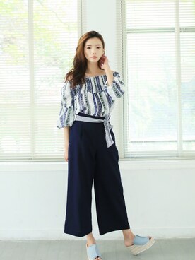 「KORMARCH（コマチ）のアイテム」を使った、kormarchさん（レディース・167cm）の夏コーディネート