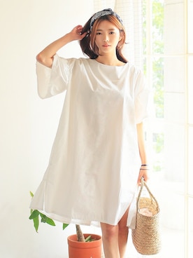 「KORMARCH（コマチ）のアイテム」を使った、kormarchさん（レディース・167cm）の夏コーディネート