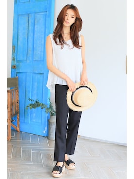 「KORMARCH（コマチ）のアイテム」を使った、kormarchさん（レディース・167cm）の夏コーディネート