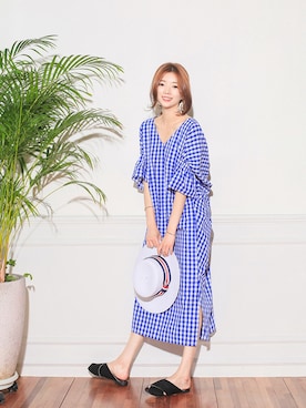 「KORMARCH（コマチ）のアイテム」を使った、kormarchさん（レディース・167cm）の夏コーディネート