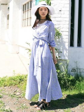 「KORMARCH（コマチ）のアイテム」を使った、kormarchさん（レディース・167cm）の夏コーディネート