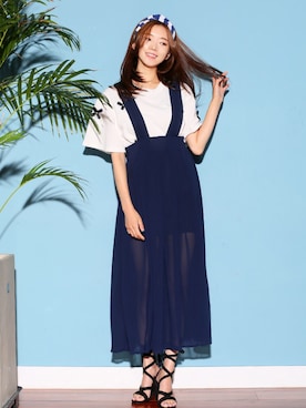 「KORMARCH（コマチ）のアイテム」を使った、kormarchさん（レディース・167cm）の夏コーディネート