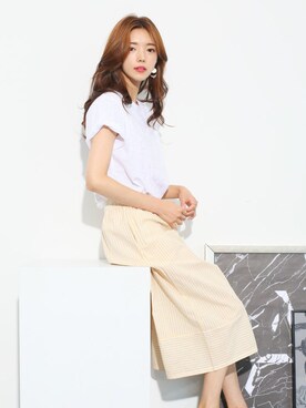 「KORMARCH（コマチ）のアイテム」を使った、kormarchさん（レディース・167cm）の夏コーディネート