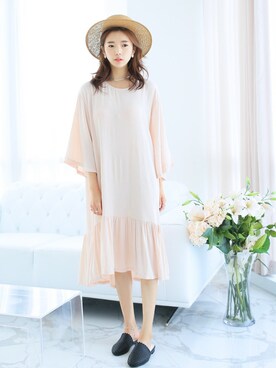 「KORMARCH（コマチ）のアイテム」を使った、kormarchさん（レディース・167cm）の夏コーディネート