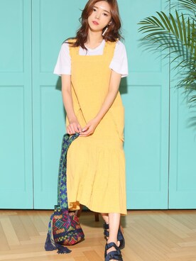 「KORMARCH（コマチ）のアイテム」を使った、kormarchさん（レディース・167cm）の夏コーディネート