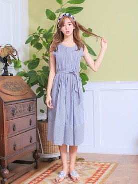 「KORMARCH（コマチ）のアイテム」を使った、kormarchさん（レディース・167cm）の夏コーディネート