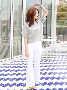 「KORMARCH（コマチ）のアイテム」を使った、kormarchさん（レディース・167cm）の夏コーディネート