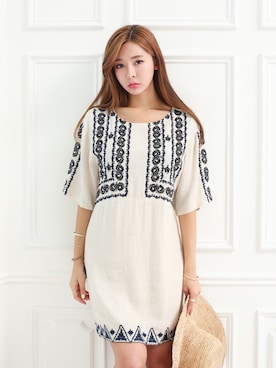 「KORMARCH（コマチ）のアイテム」を使った、kormarchさん（レディース・167cm）の夏コーディネート