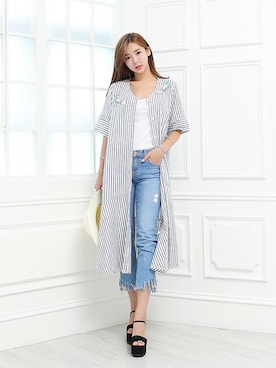 「KORMARCH（コマチ）のアイテム」を使った、kormarchさん（レディース・167cm）の夏コーディネート