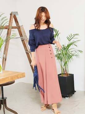 「KORMARCH（コマチ）のアイテム」を使った、kormarchさん（レディース・167cm）の夏コーディネート