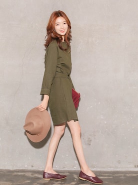 「KORMARCH（コマチ）のアイテム」を使った、kormarchさん（レディース・167cm）の夏コーディネート