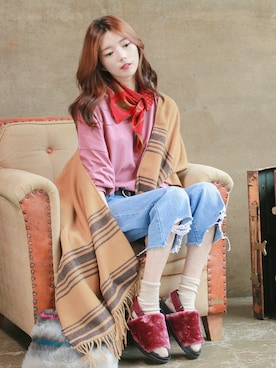 「ファーサンダル」｜kormarchさん（レディース・167cm）の夏コーディネート