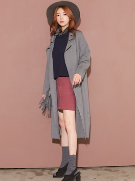 「アイテム（ステンカラーコート）」を使った、kormarchさん（レディース・167cm）の夏コーディネート