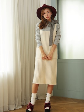 「KORMARCH（コマチ）のアイテム」を使った、kormarchさん（レディース・167cm）の夏コーディネート