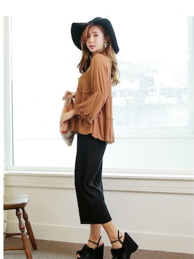 「アイテム（クラッチバッグ、その他）」を使った、kormarchさん（レディース・167cm）の秋コーディネート