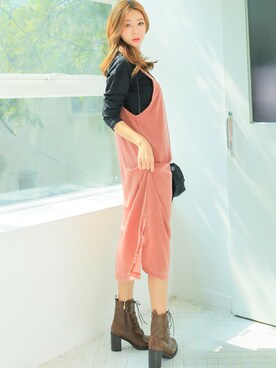 「アイテム（チュニック）」を使った、kormarchさん（レディース・167cm）の秋コーディネート