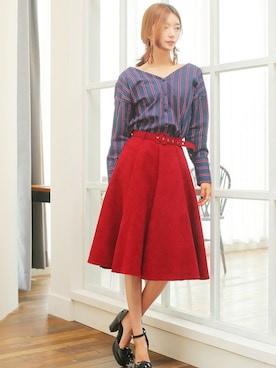 「KORMARCH（コマチ）のアイテム」を使った、kormarchさん（レディース・167cm）の秋コーディネート