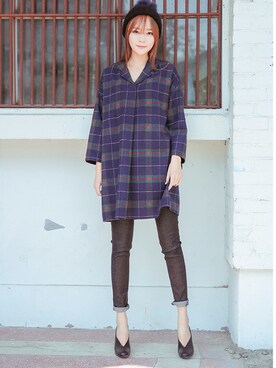 「KORMARCH（コマチ）のアイテム（帽子）」を使った、kormarchさん（レディース・167cm）の秋コーディネート