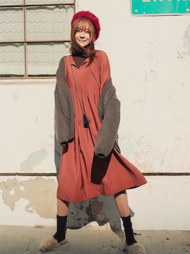 「KORMARCH（コマチ）のアイテム」を使った、kormarchさん（レディース・167cm）の秋コーディネート