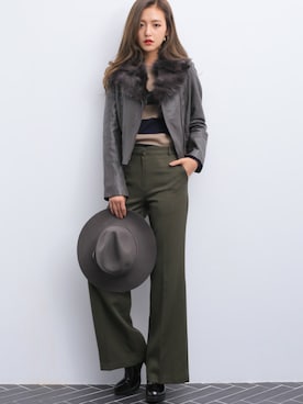 「KORMARCH（コマチ）のアイテム」を使った、kormarchさん（レディース・167cm）の秋コーディネート