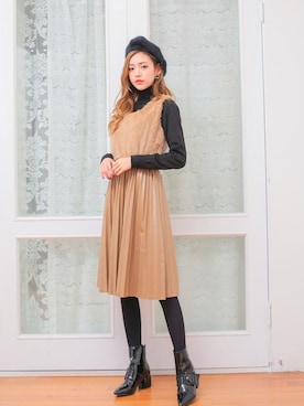 「KORMARCH（コマチ）のアイテム」を使った、kormarchさん（レディース・167cm）の秋コーディネート