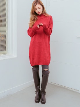 「KORMARCH（コマチ）のアイテム」を使った、kormarchさん（レディース・167cm）の秋コーディネート