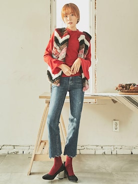 「KORMARCH（コマチ）のアイテム」を使った、kormarchさん（レディース・167cm）の秋コーディネート