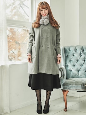 「アイテム（ネックウォーマー/スヌード）」を使った、kormarchさん（レディース・167cm）の冬コーディネート