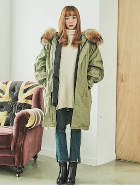 「KORMARCH（コマチ）のアイテム」を使った、kormarchさん（レディース・167cm）の冬コーディネート