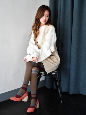 「KORMARCH（コマチ）のアイテム」を使った、kormarchさん（レディース・167cm）の冬コーディネート