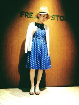 「ブルー x ホワイト」｜sakai moenoさん（レディース・155cm）の夏コーディネート