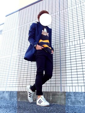 「アイテム（ステンカラーコート）」を使った、kakeruさん（メンズ・173cm・10代）の冬コーディネート