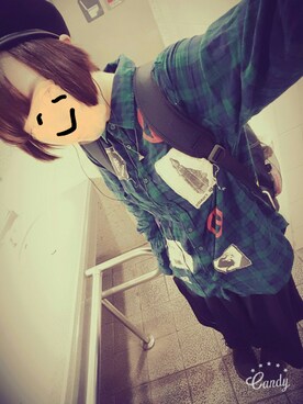 「HELL CAT PUNKS（ヘルキャットパンクス）のアイテム（帽子）」を使った、青空✡さん（レディース・151cm）の夏コーディネート