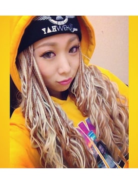 「yellow」｜「アイテム（ニットキャップ/ビーニー）」を使った、なーにょさん（レディース・152cm）の夏コーディネート