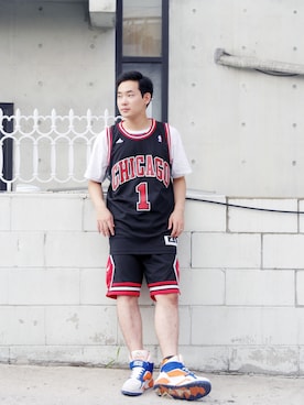 「アイテム（ジャージ）」を使った、Oddballさん（メンズ・174cm・20代）の夏コーディネート