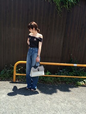 「TODAYFUL（トゥデイフル）のアイテム（トートバッグ）」を使った、AYAKA NAGASUEさん（レディース・154cm）の春コーディネート