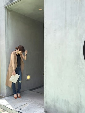 AYAKA NAGASUEさん（レディース・154cm）の春コーディネート