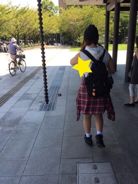 「MERCURYDUO（マーキュリーデュオ）のアイテム（パーカー）」を使った、akkkkinさん（レディース・167cm）の秋コーディネート